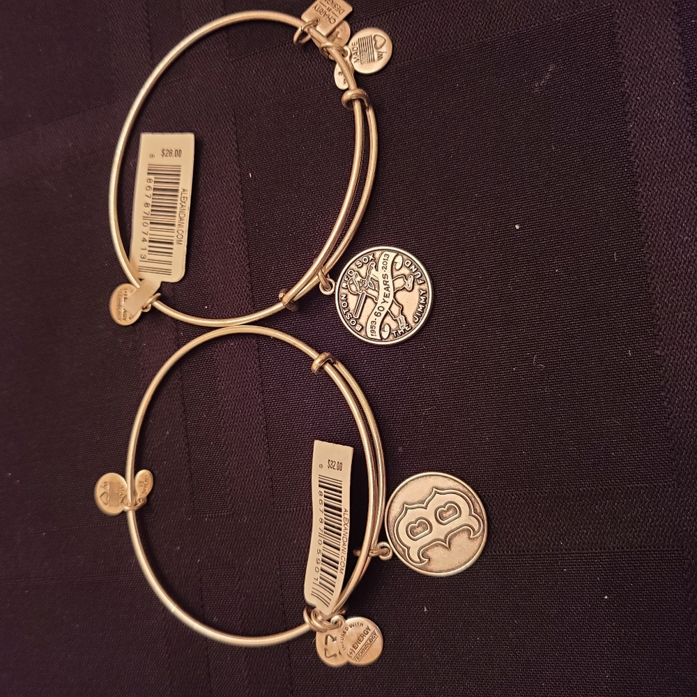 Alex and Ani Red Sox bracelets